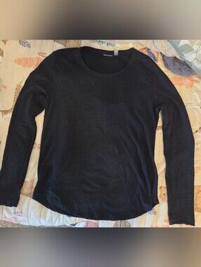 Zella Black Scoop Neck Long Sleeve Top